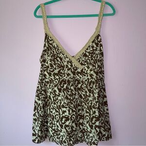 Ana Size 1X Babydoll Tank Top Crochet Boho Whimsical Fairy Cottage